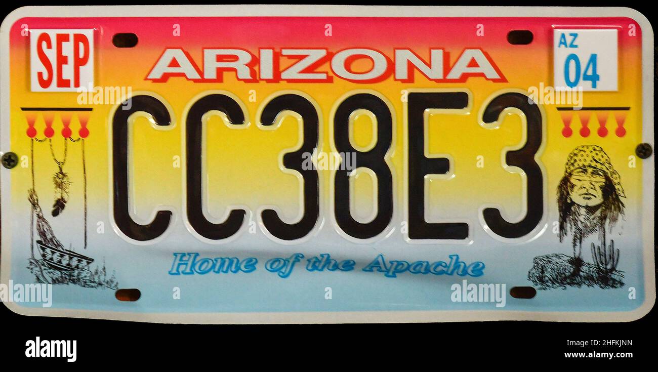 Metal signs for vehicles Car registration plates Stock Photo Alamy