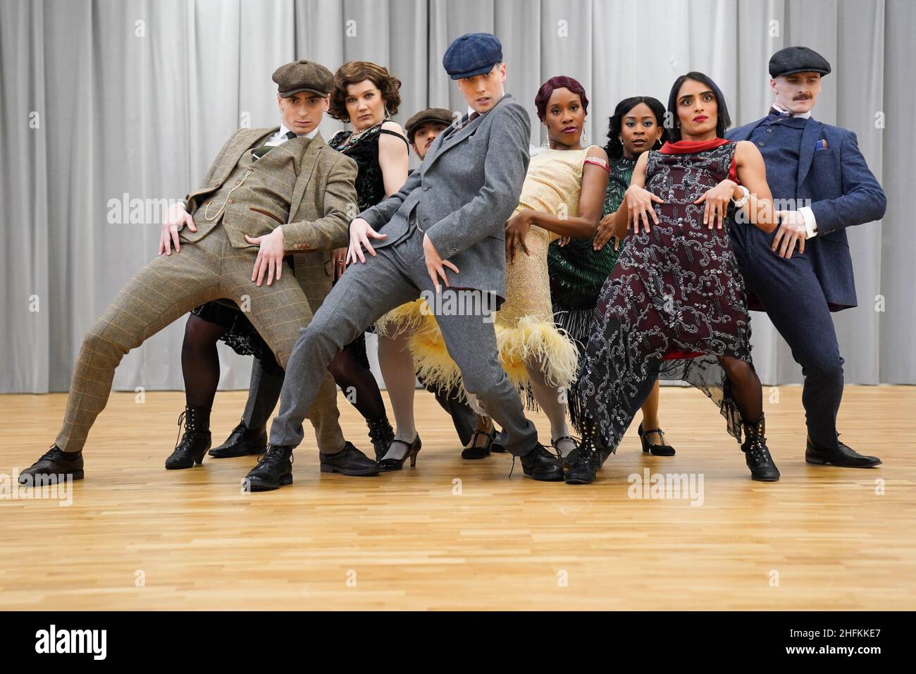 Members of the cast perform during the press launch of the Rambert