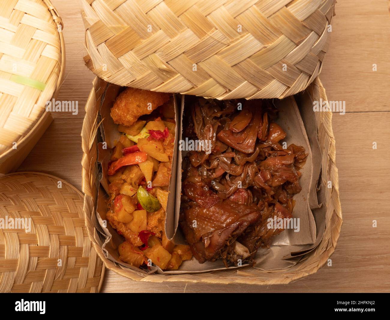 Picture of gudeg , an Indonesian traditional food that made from jackfruit. Popular in Yogyakarta Stock Photo