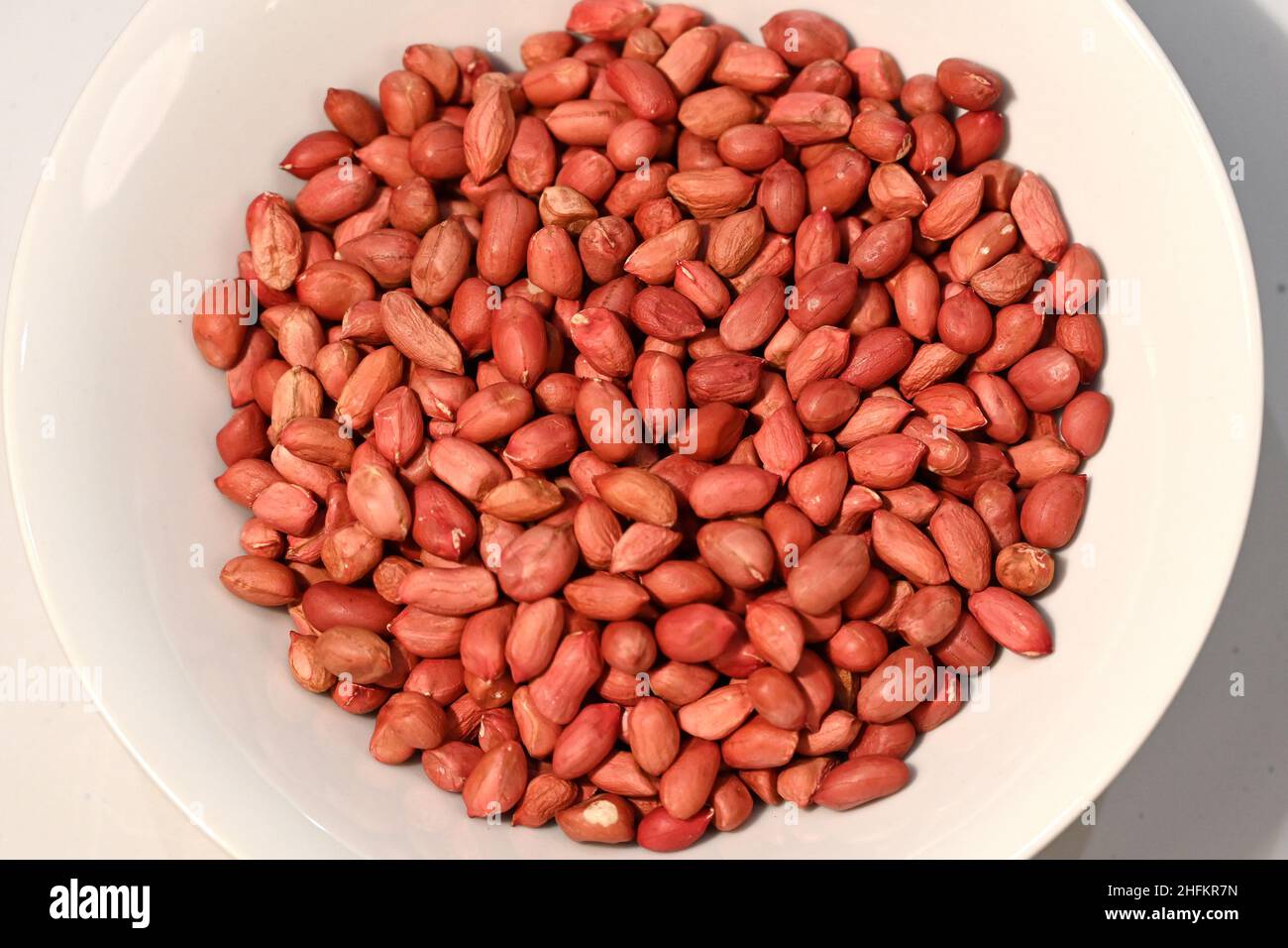 Organic Redskin Peanuts Stock Photo