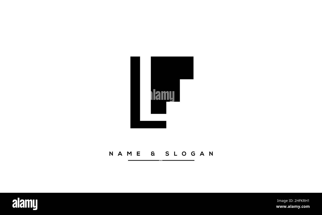 Modern abstract letter LF, FL logo design. Minimal LF, FL initial based icon vector Stock Vector