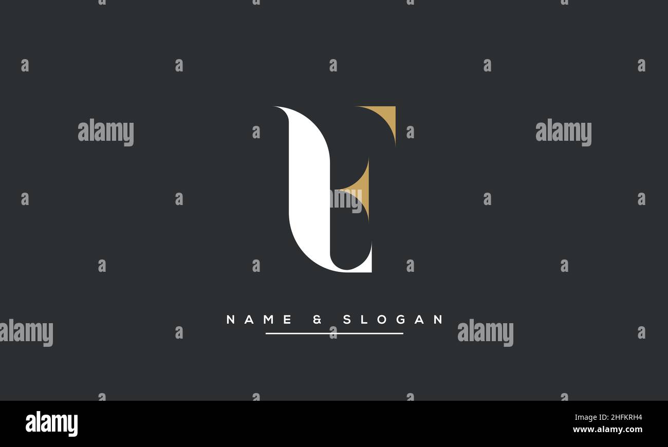 Modern abstract letter LF, FL logo design. Minimal LF, FL initial based icon vector Stock Vector