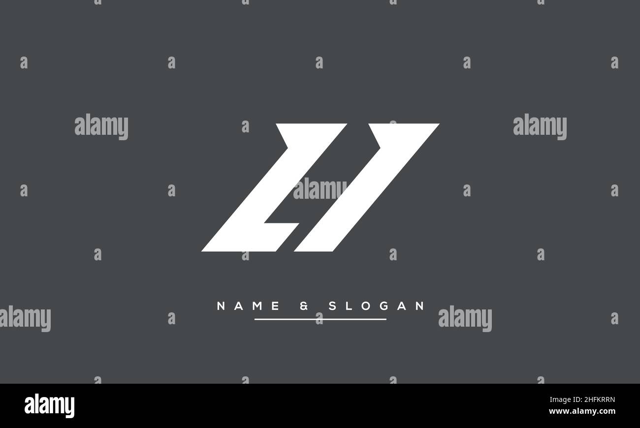Modern abstract letter LI, IL logo design. Minimal LI, IL initial based icon vector Stock Vector