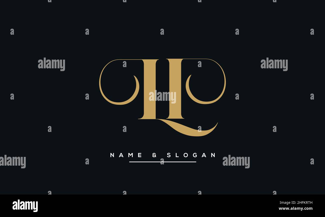 Modern abstract letter LI, IL logo design. Minimal LI, IL initial based icon vector Stock Vector
