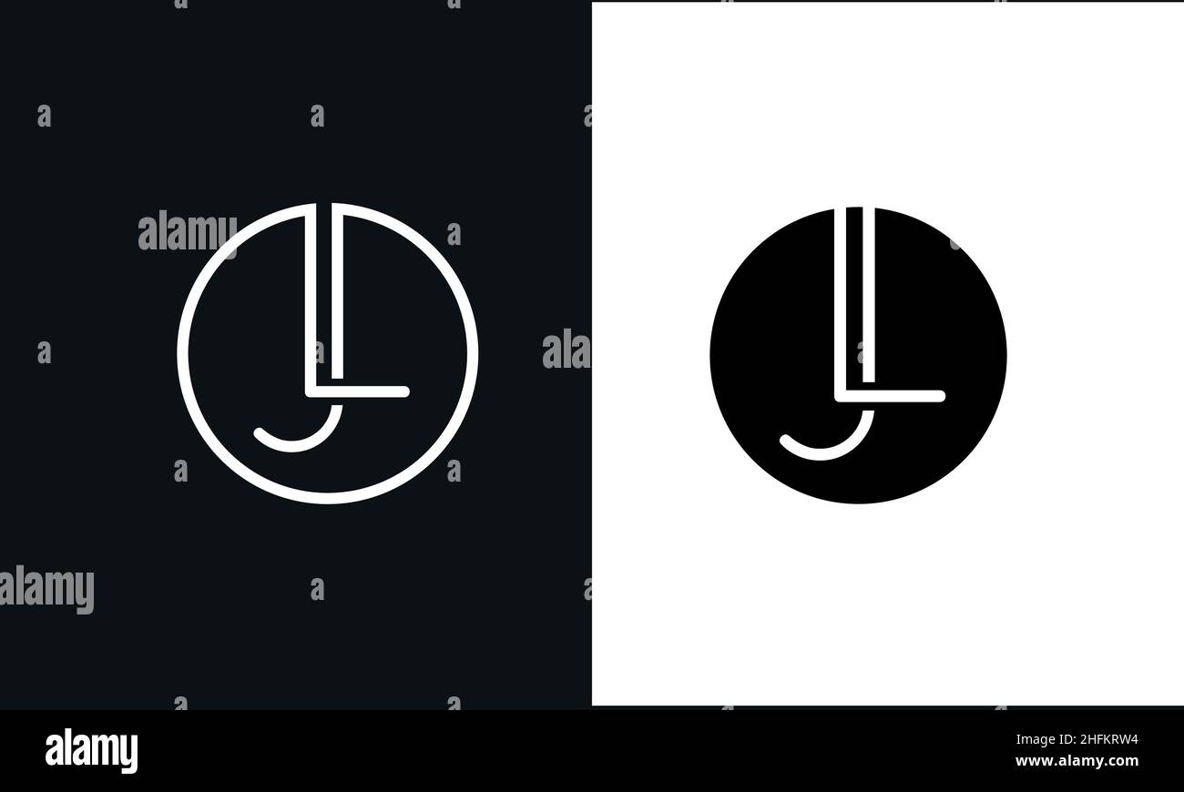 Modern abstract letter LJ, JL logo design. Minimal LJ, JL initial based icon vector Stock Vector