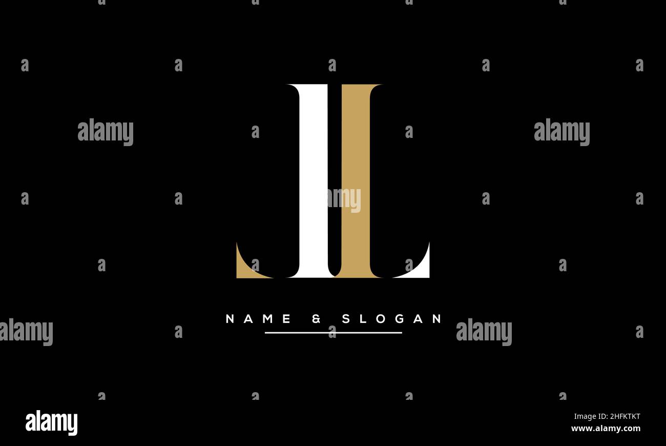 Modern abstract letter LL, L logo design. Minimal LL, L initial based icon vector Stock Vector