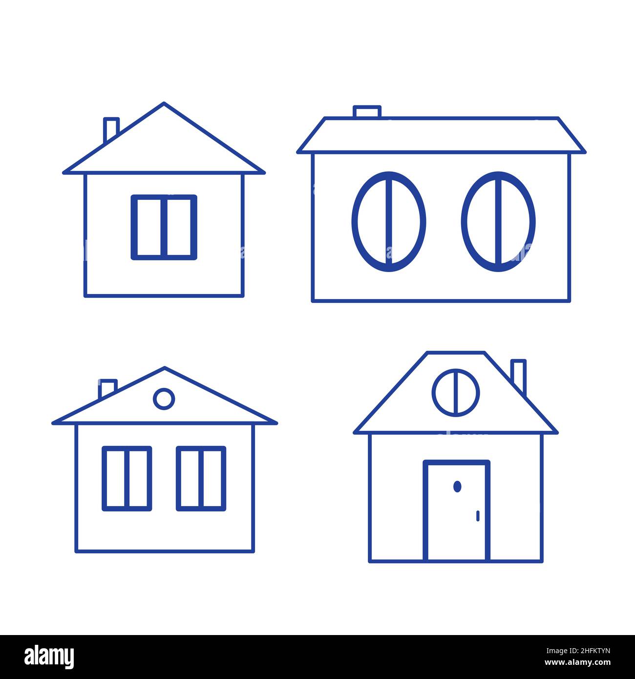 Small cottage icon outline Cut Out Stock Images Pictures Alamy