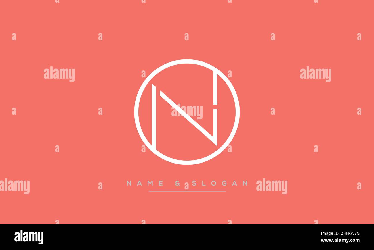 Modern abstract letter LN, NL logo design. Minimal LN, NL initial based icon vector Stock Vector