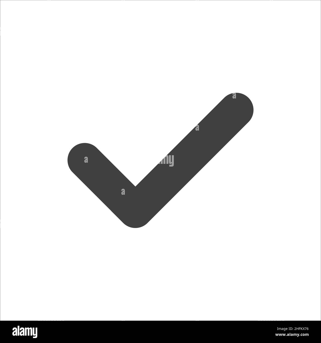 Check Mark icon vector isolated on white background Stock Vector Image ...
