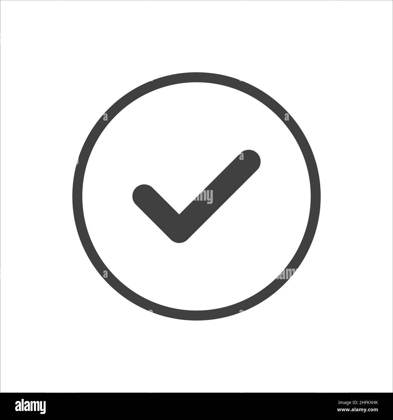 Check Mark icon vector isolated on white background. Stock Vector