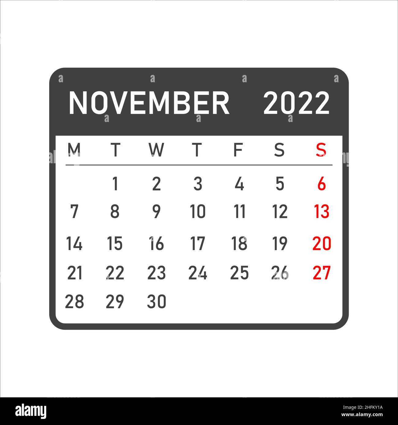 November 2022 calendar icon. November 2022. Glider for November. Time