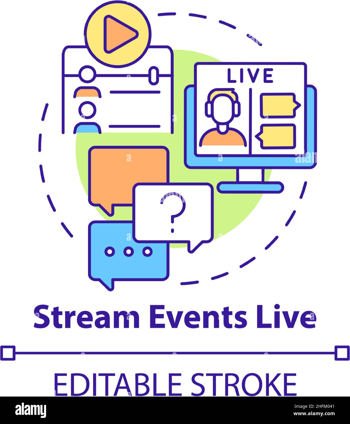 Live stream community Cut Out Stock Images & Pictures - Alamy