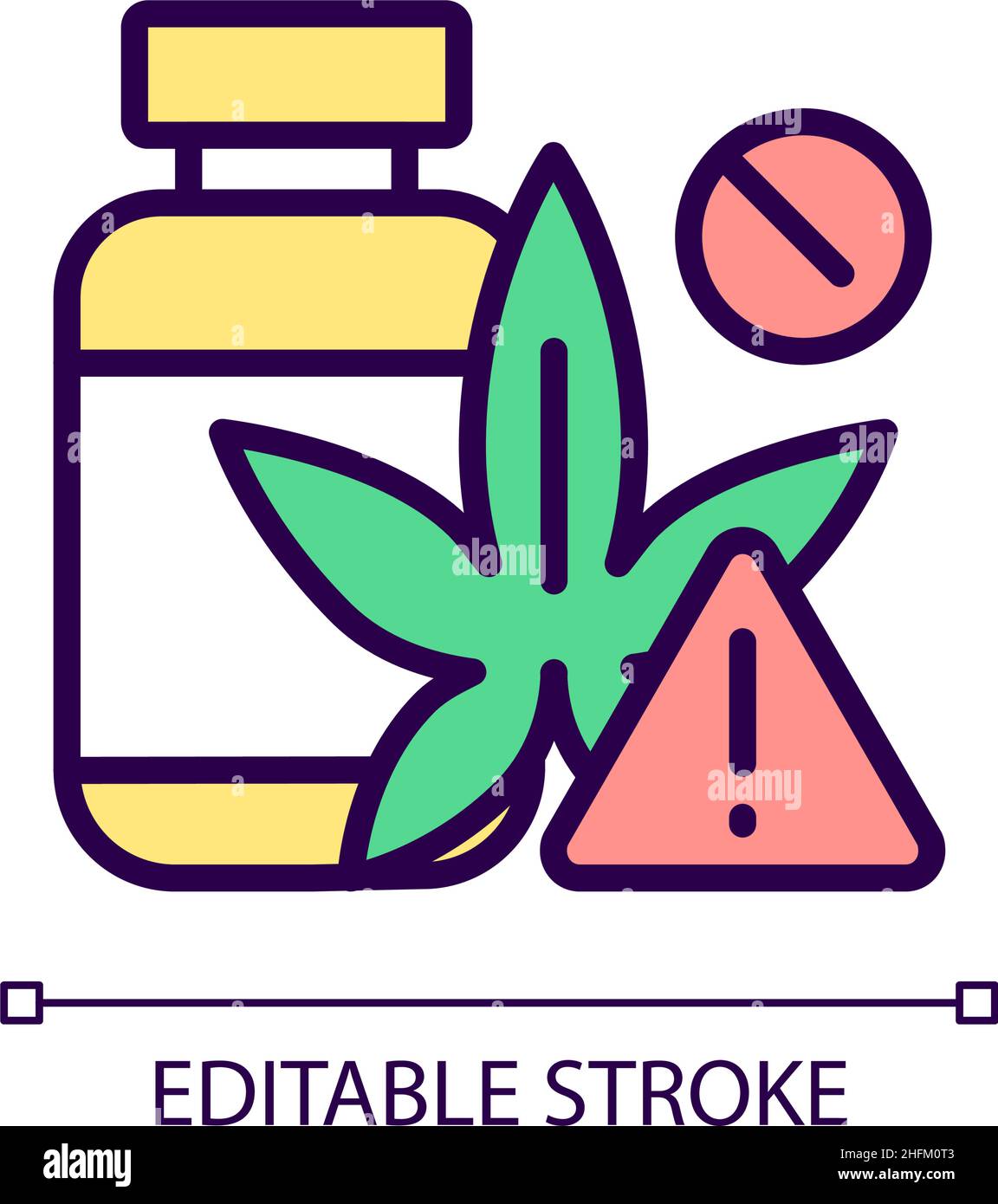 Drug smuggling RGB color icon Stock Vector