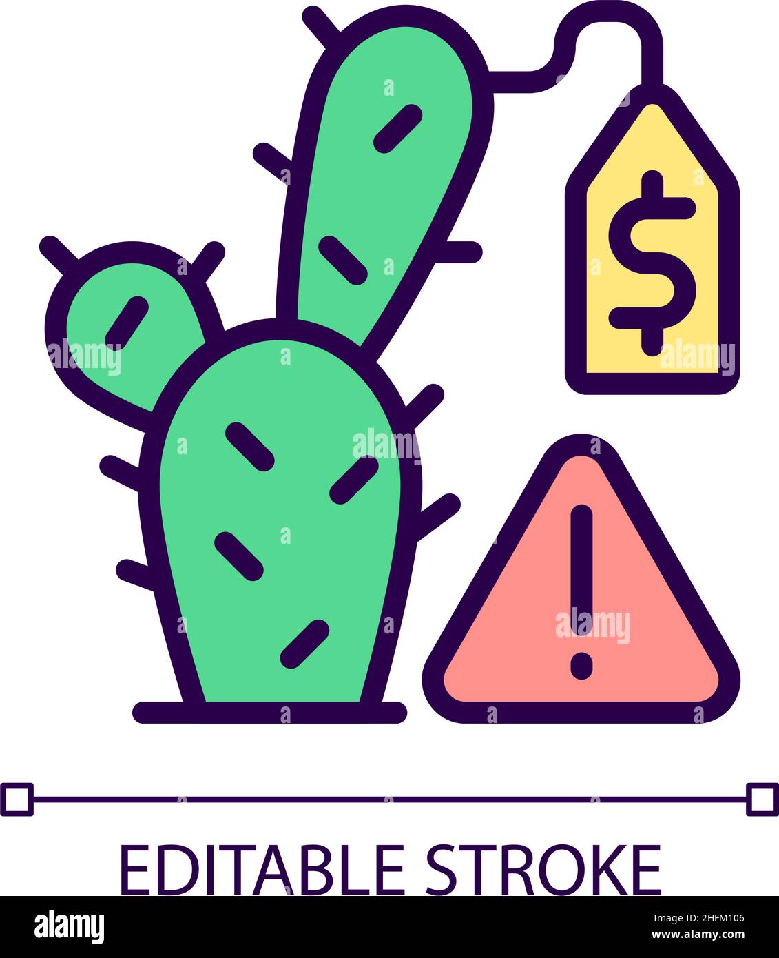 Succulent smuggling RGB color icon Stock Vector Image & Art - Alamy
