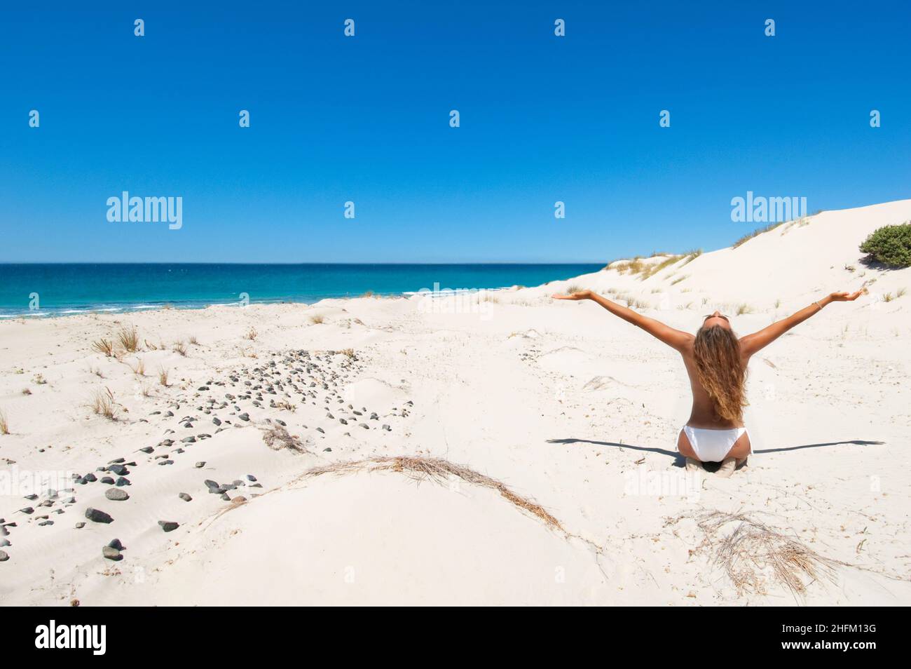 white sand beach in sardinia