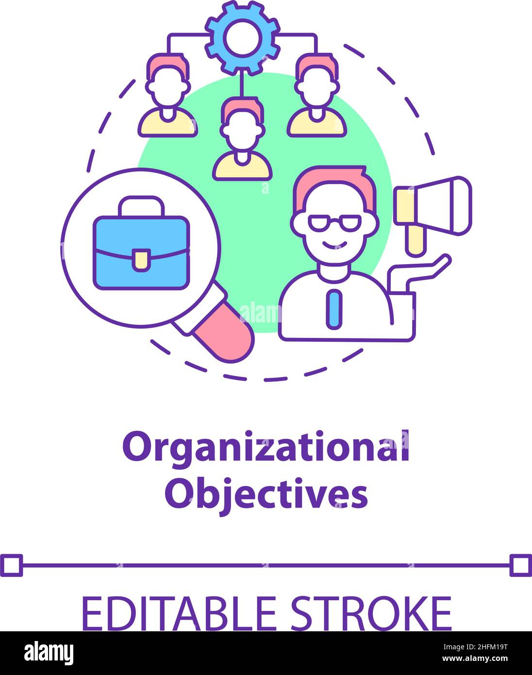 Organizational objective stock vector images alamy
