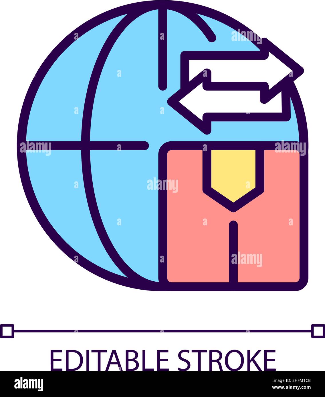 Goods import and export RGB color icon Stock Vector Image & Art - Alamy