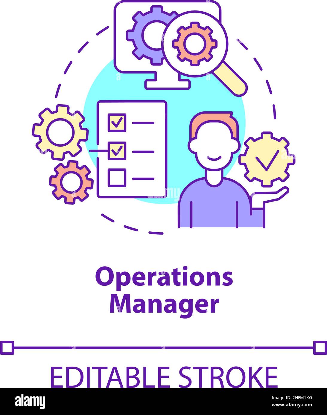 Operations manager concept icon Stock Vector Image & Art - Alamy