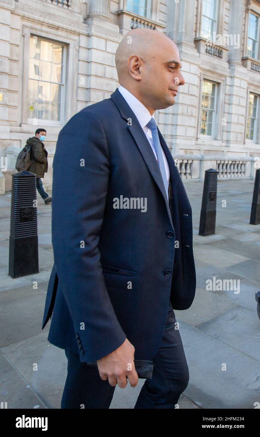 London, England, UK. 17th Jan, 2022. UK Secretary of State for Health and Social Care SAJID JAVID is seen outside Cabinet Office. (Credit Image: © Tayfun Salci/ZUMA Press Wire) Stock Photo