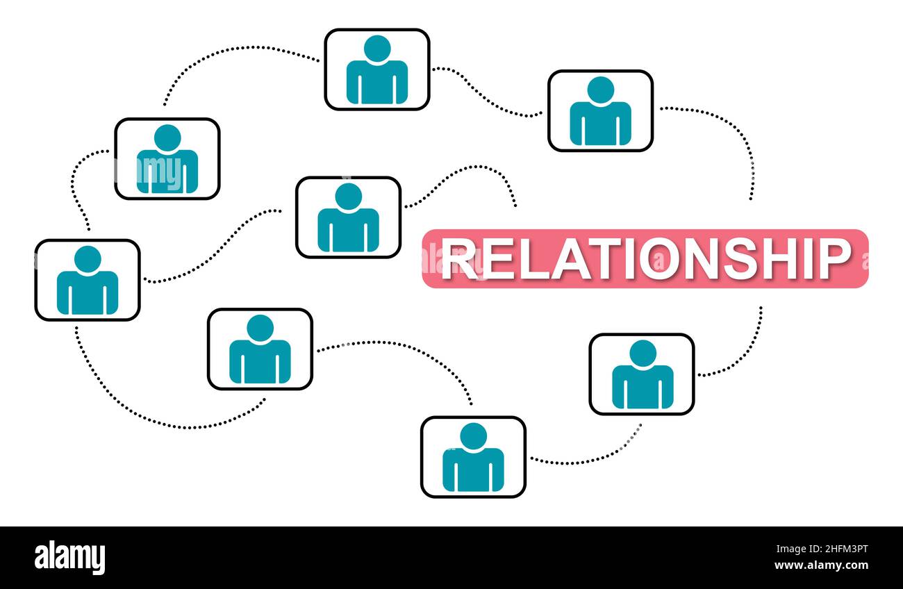 Illustration of a relationship concept Stock Photo - Alamy