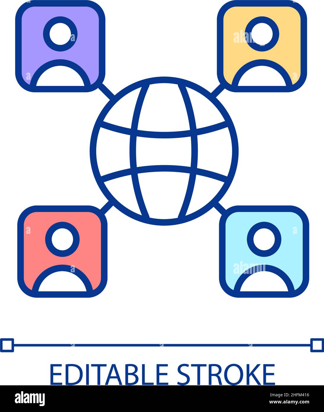 Internet communication RGB color icon Stock Vector