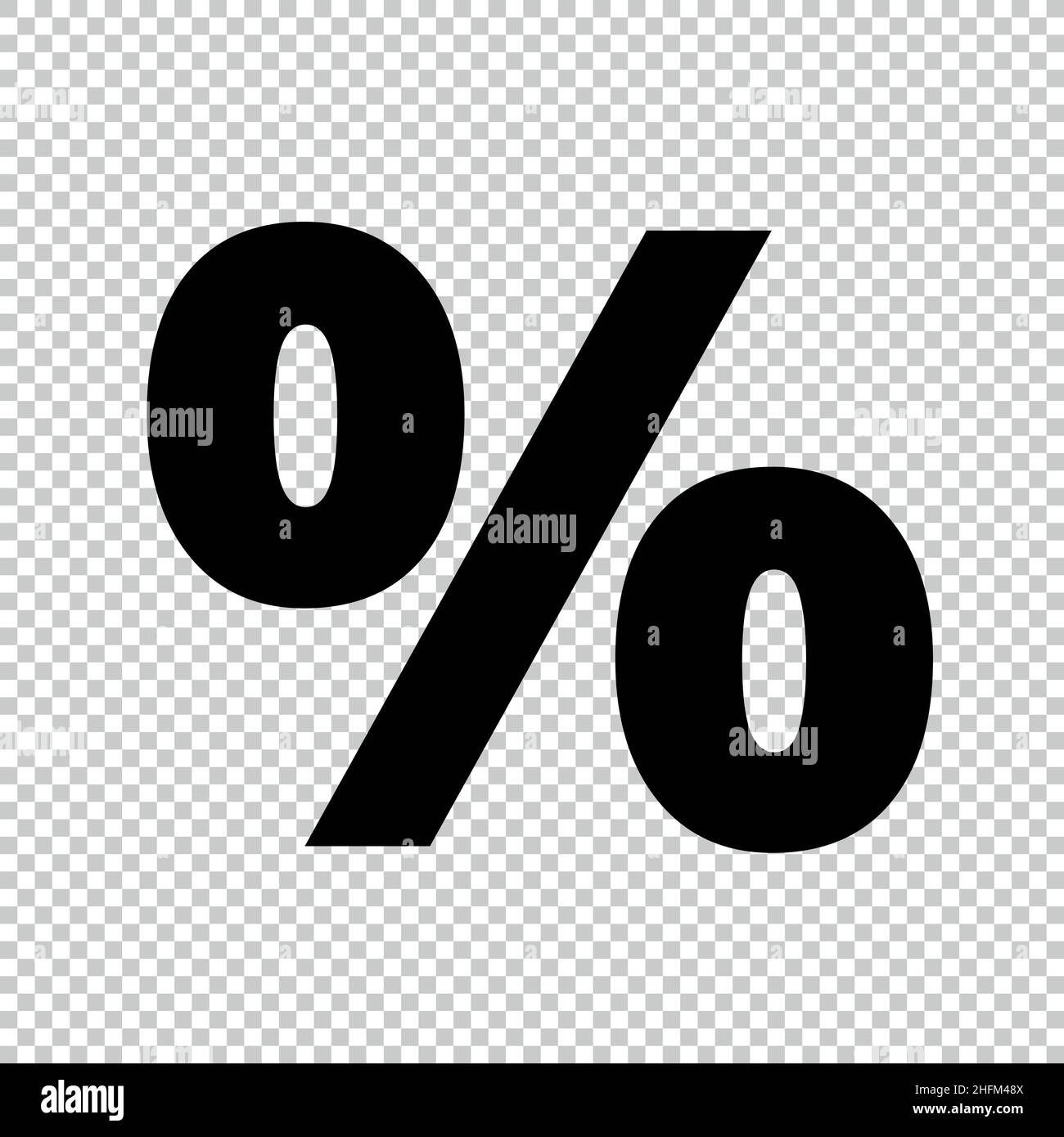 Percentage sign or icon. Discount percent pictogram, business, marketing, internet concept for web site design or button to mobile app on checked tran Stock Vector