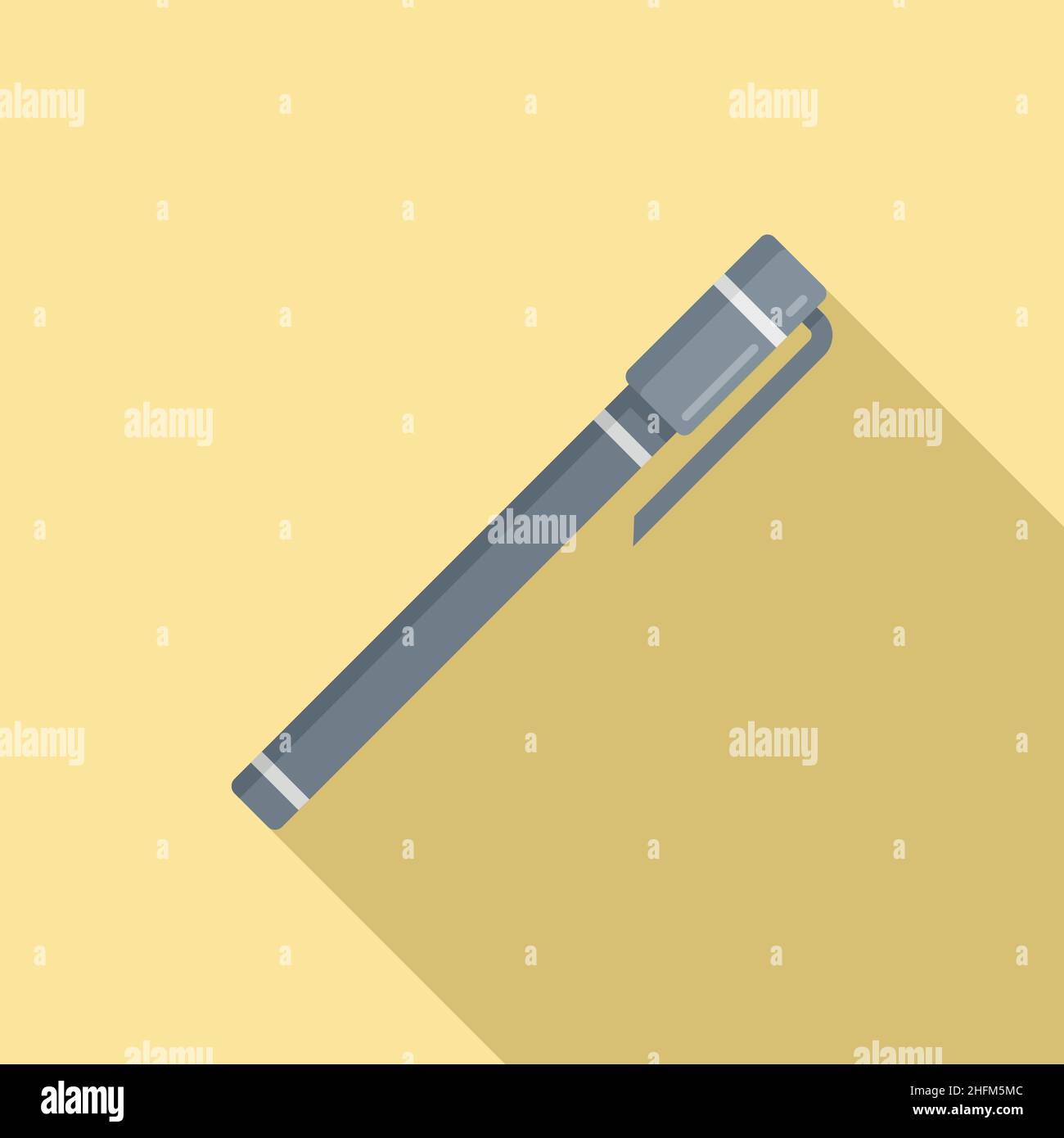 Signature pen icon flat vector. Nib tool. Sign drawing Stock Vector ...