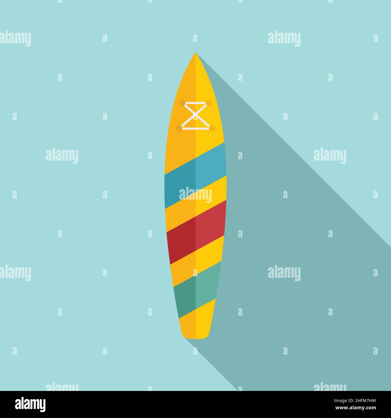 Sup board icon flat vector. Surf stand. Water beach Stock Vector Image ...