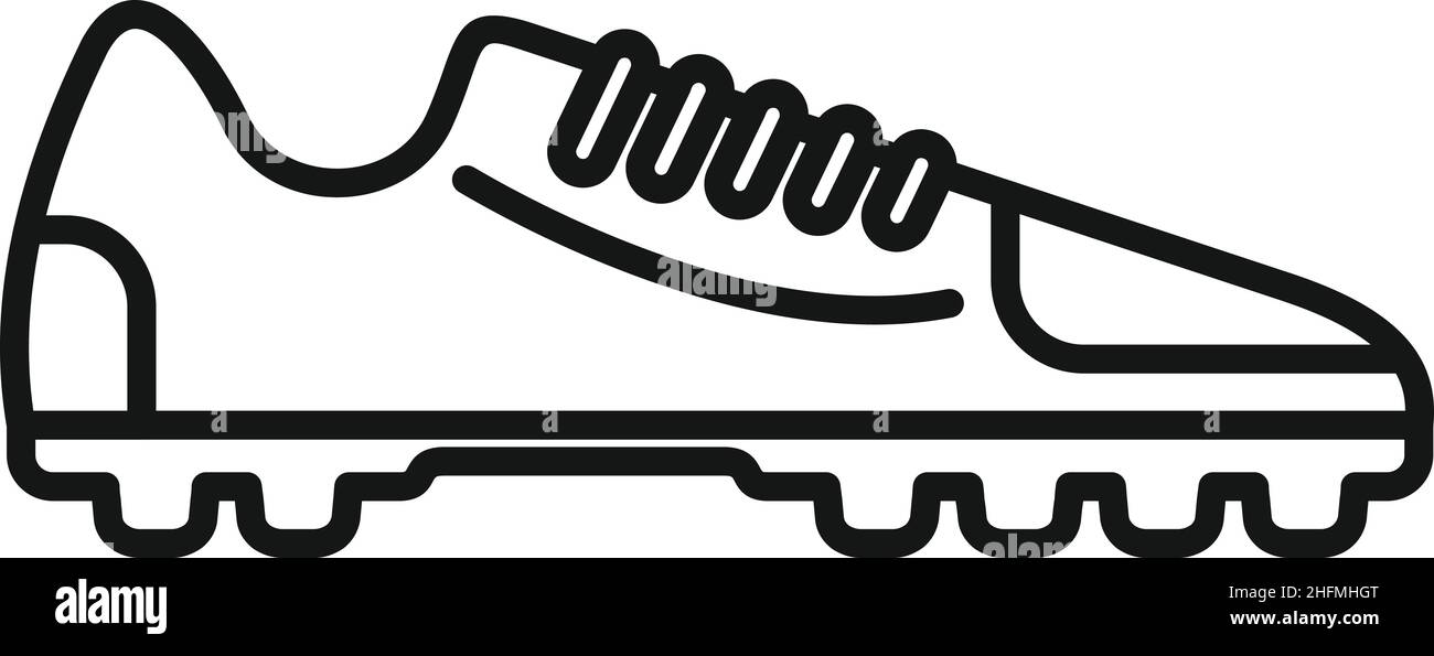 Soccer shoe icon outline vector. Football boot. Sport pair Stock Vector ...