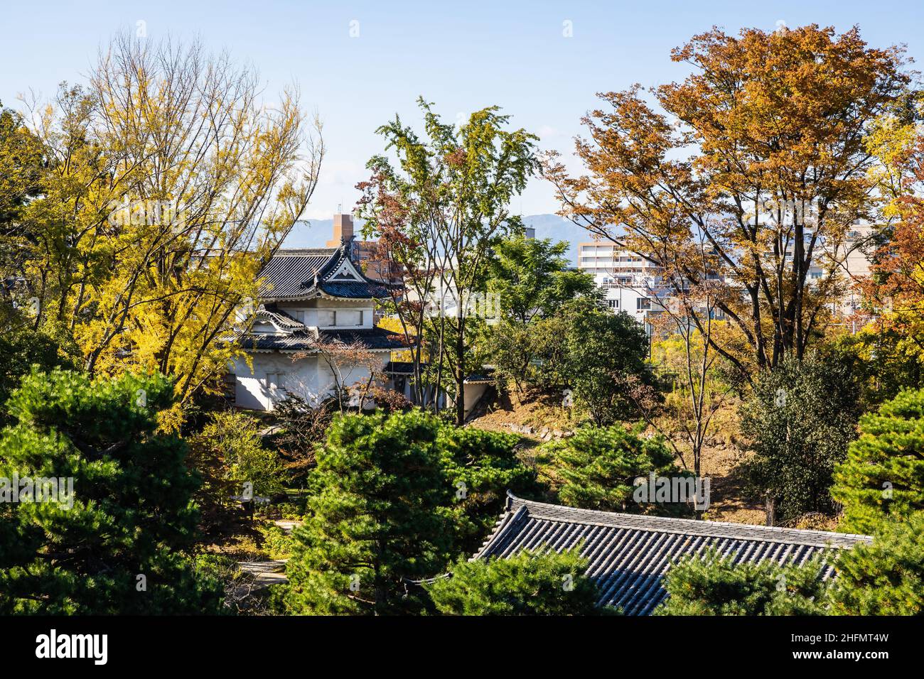 World Heritage Site: Nijo Castle (Nijo-jo), Kyoto, Japan. Built in 1603 and completed in 1626. Residence of the first Tokugawa Shogun Ieyasu.  This is Stock Photo