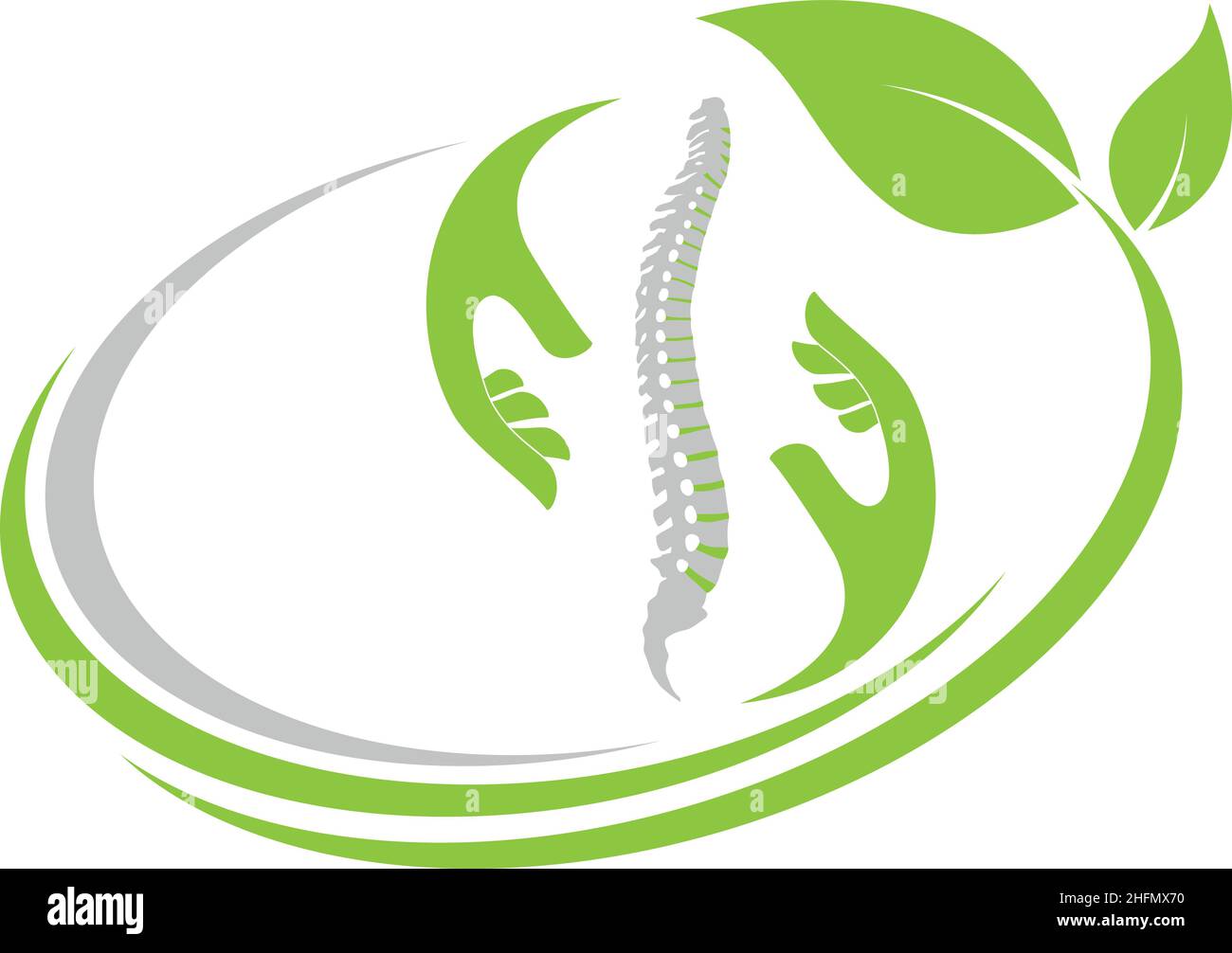Orthopedics, Physiotherapy, Spine, Hands, Logo, Background Stock Vector