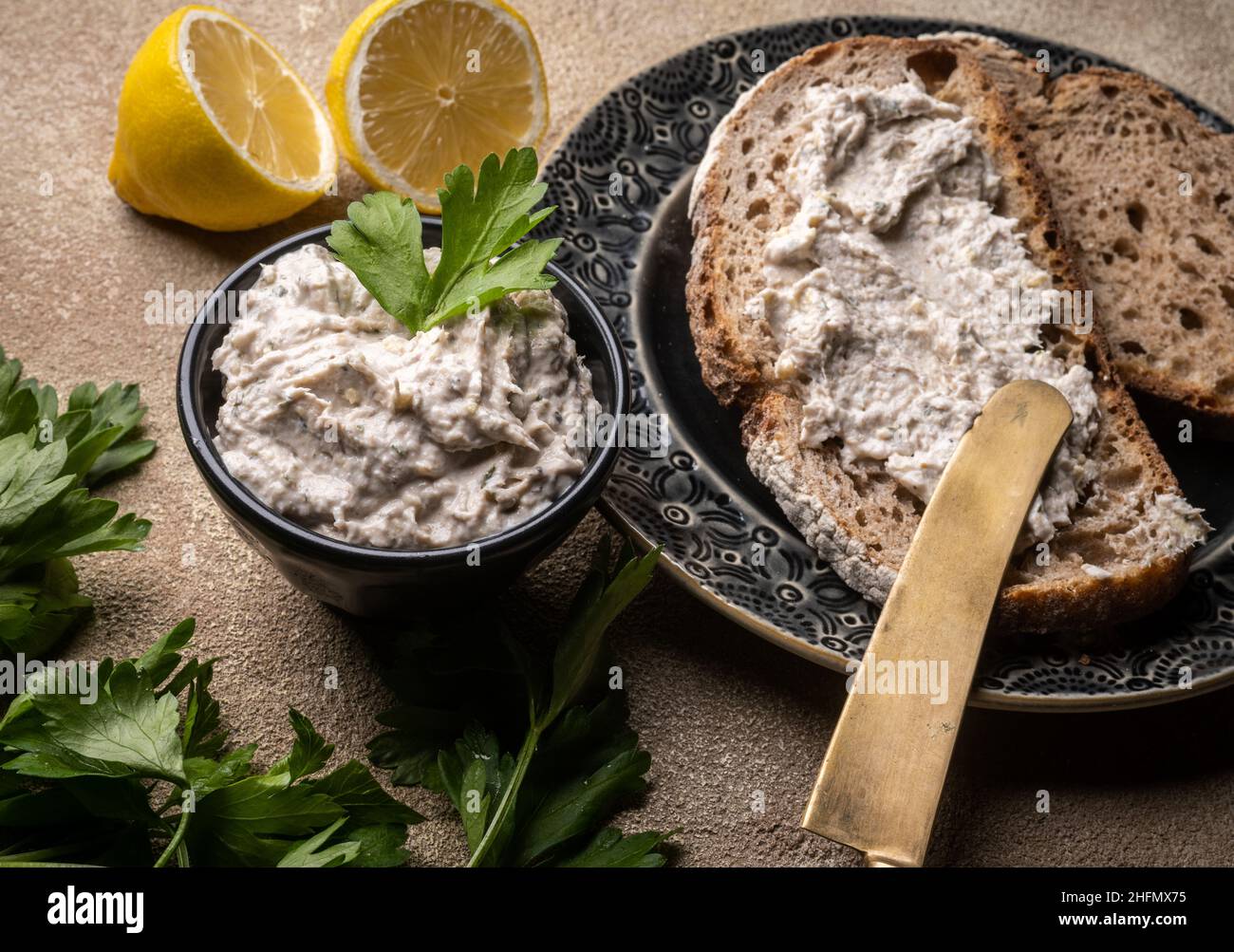 Smoked Mackerel Pate Stock Photo Alamy
