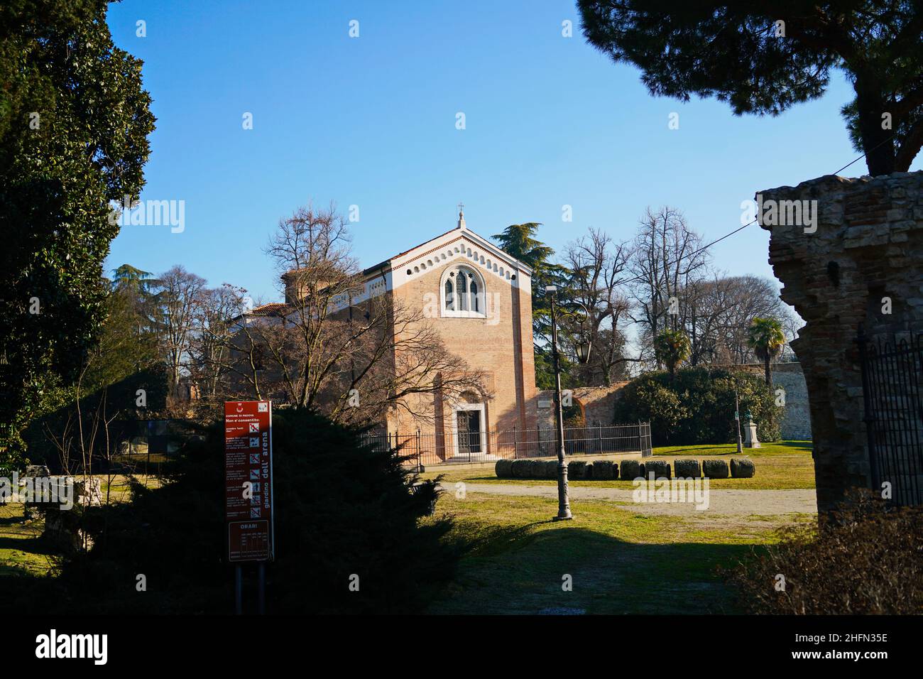 Scrovegni Chapel (capella degli scrovegni) in Padua city This church contains fresco by Giotto, completed about 1305. Padua , Italy - January 2022 Stock Photo