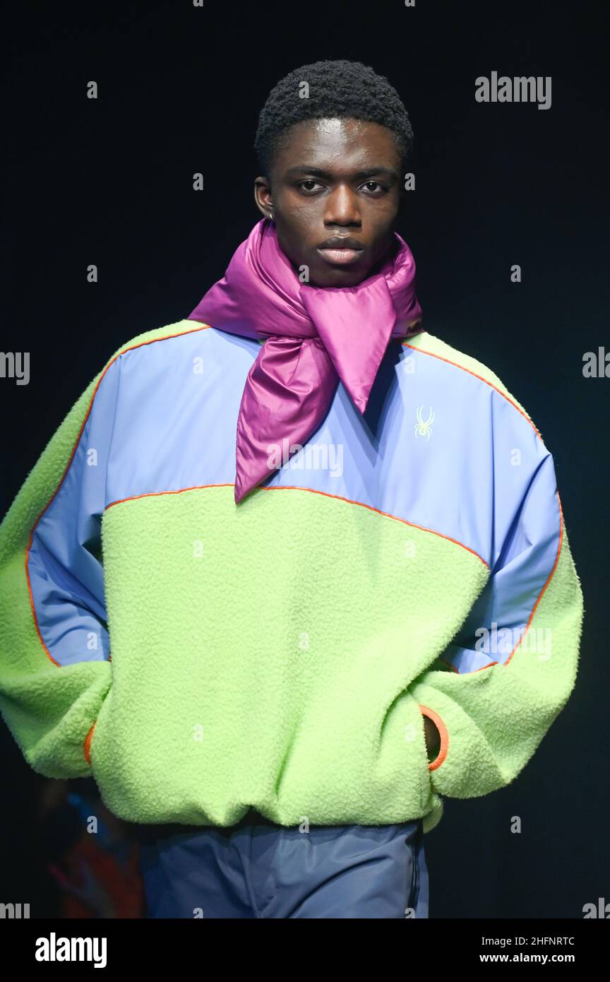 Milan, Italy. 17th Jan, 2022. Milan Fashion Week, Men Fall Winter. 2022