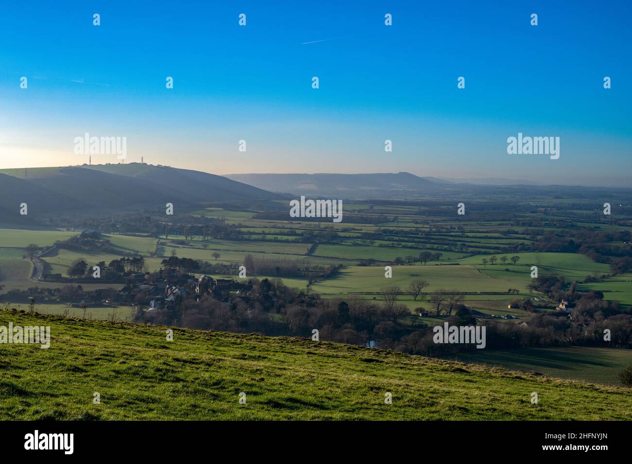 Devils Dyke beauty spot, The Weald, South Downs National Park, Sussex County, England, UK Stock Photo