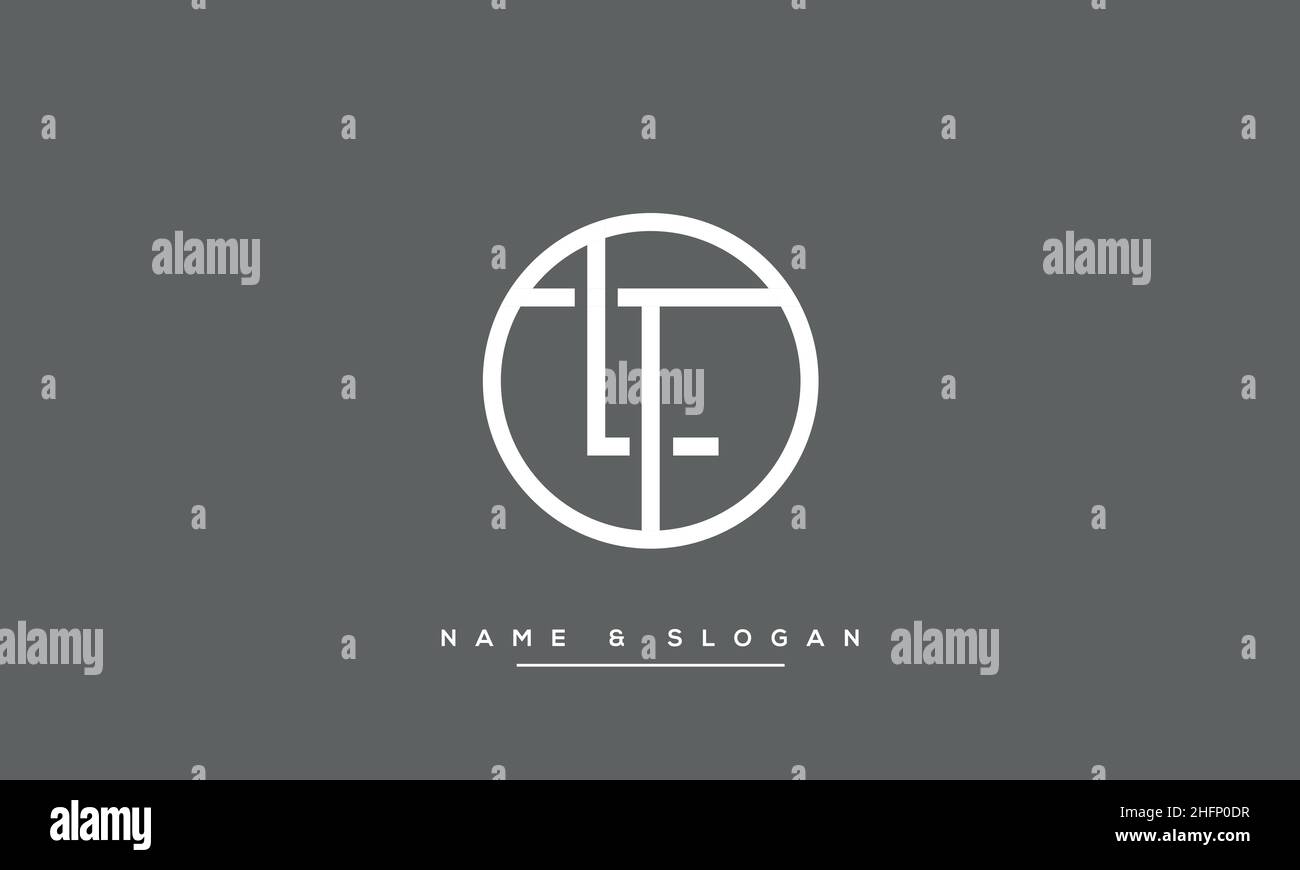 Modern abstract letter LT, TL logo design. Minimal LT, TL initial based ...