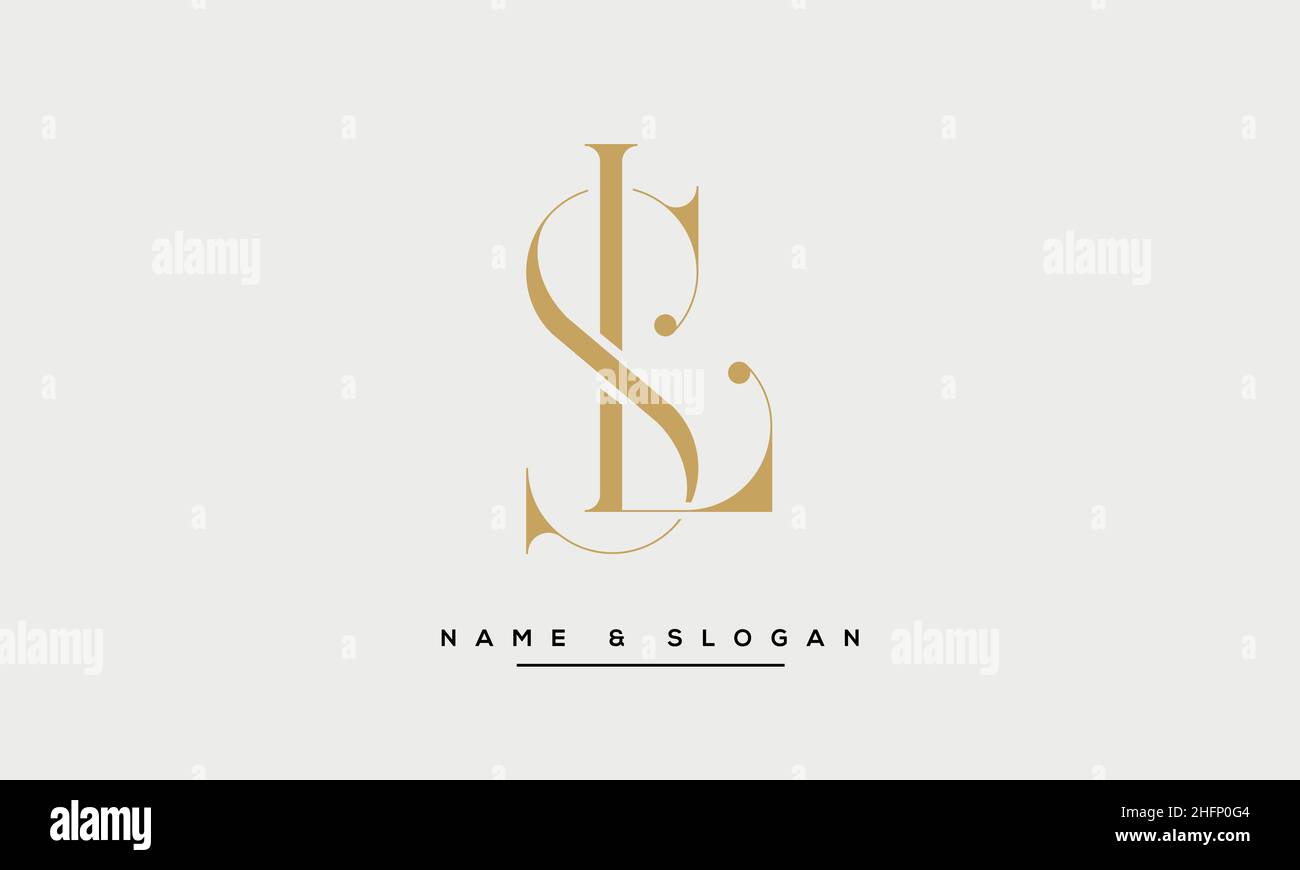 Modern abstract letter LS, SL logo design. Minimal LS, SL initial based icon vector Stock Vector