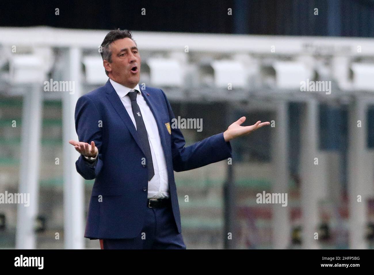 Paola Garbuio/LaPresse September 30, 2020 Verona, Italy sport soccer Chievo Verona vs Catanzaro - Italian Football Cup 2020/2021 second Round - Bentegodi stadium. In the pic:aglietti alfredo Stock Photo