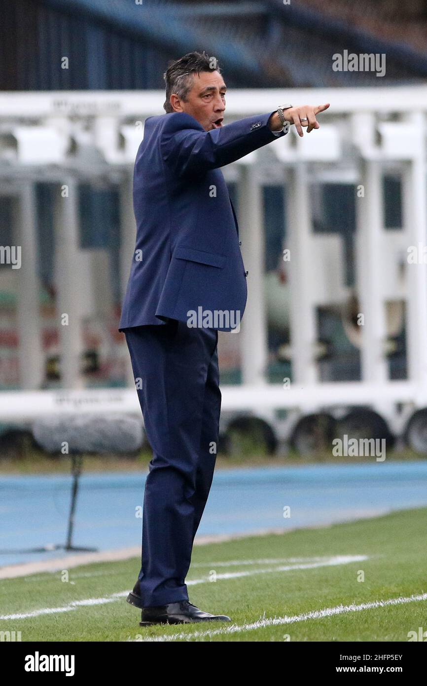 Paola Garbuio/LaPresse September 30, 2020 Verona, Italy sport soccer Chievo Verona vs Catanzaro - Italian Football Cup 2020/2021 second Round - Bentegodi stadium. In the pic:aglietti alfredo Stock Photo