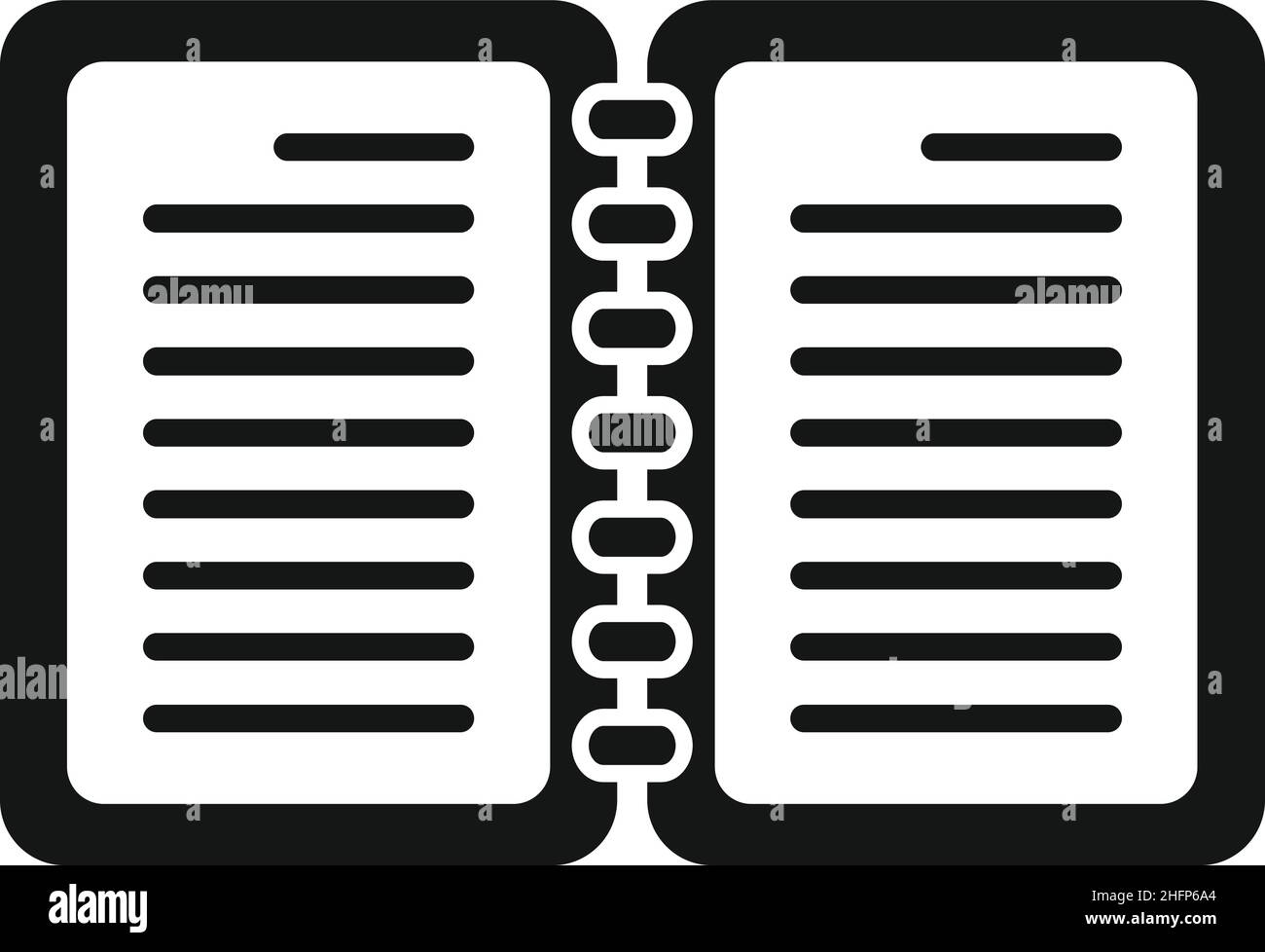 Open notepad icon simple vector. Letter text. Content desk Stock Vector ...