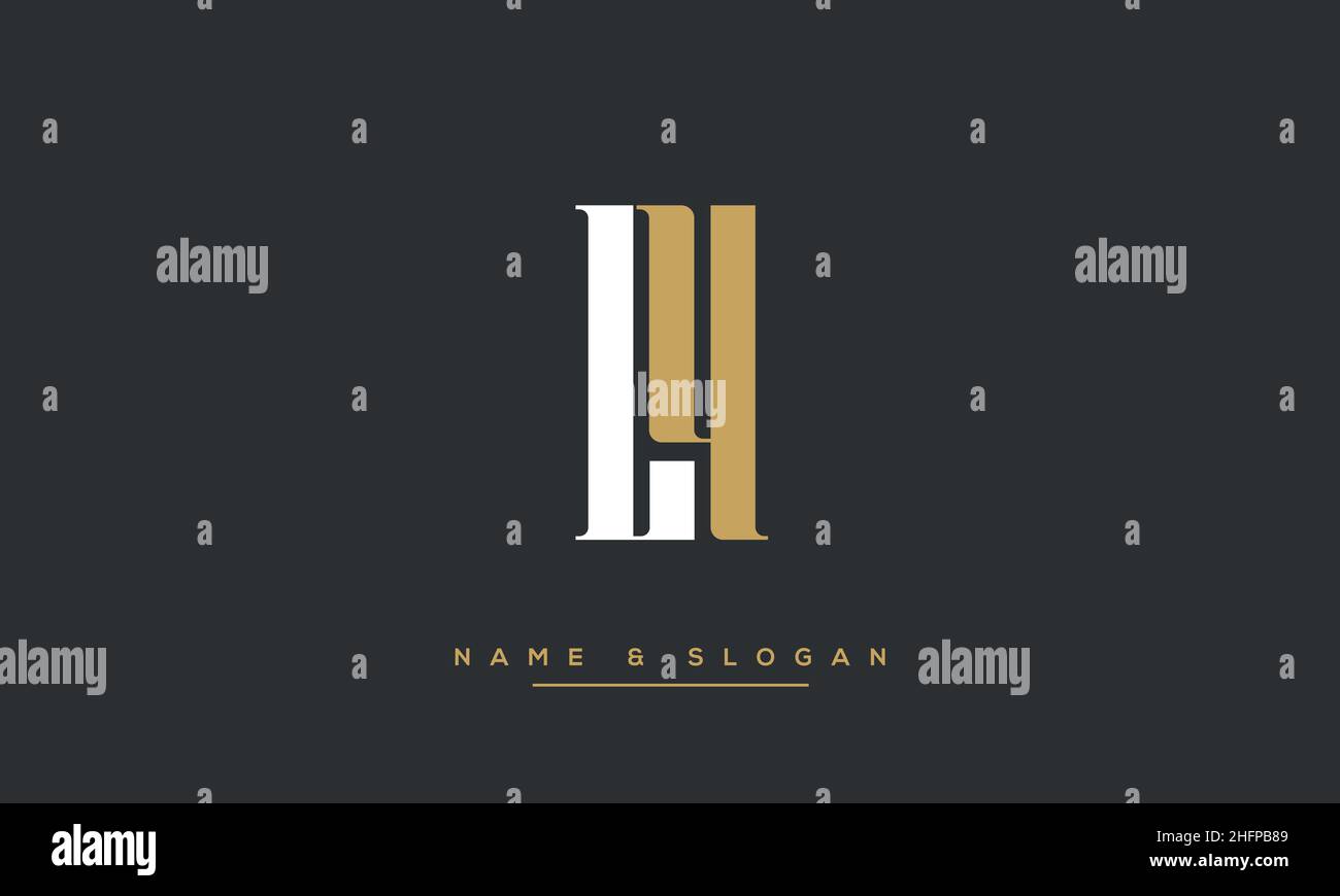 Modern abstract letter LY, YL logo design. Minimal LY, YL initial based icon vector Stock Vector