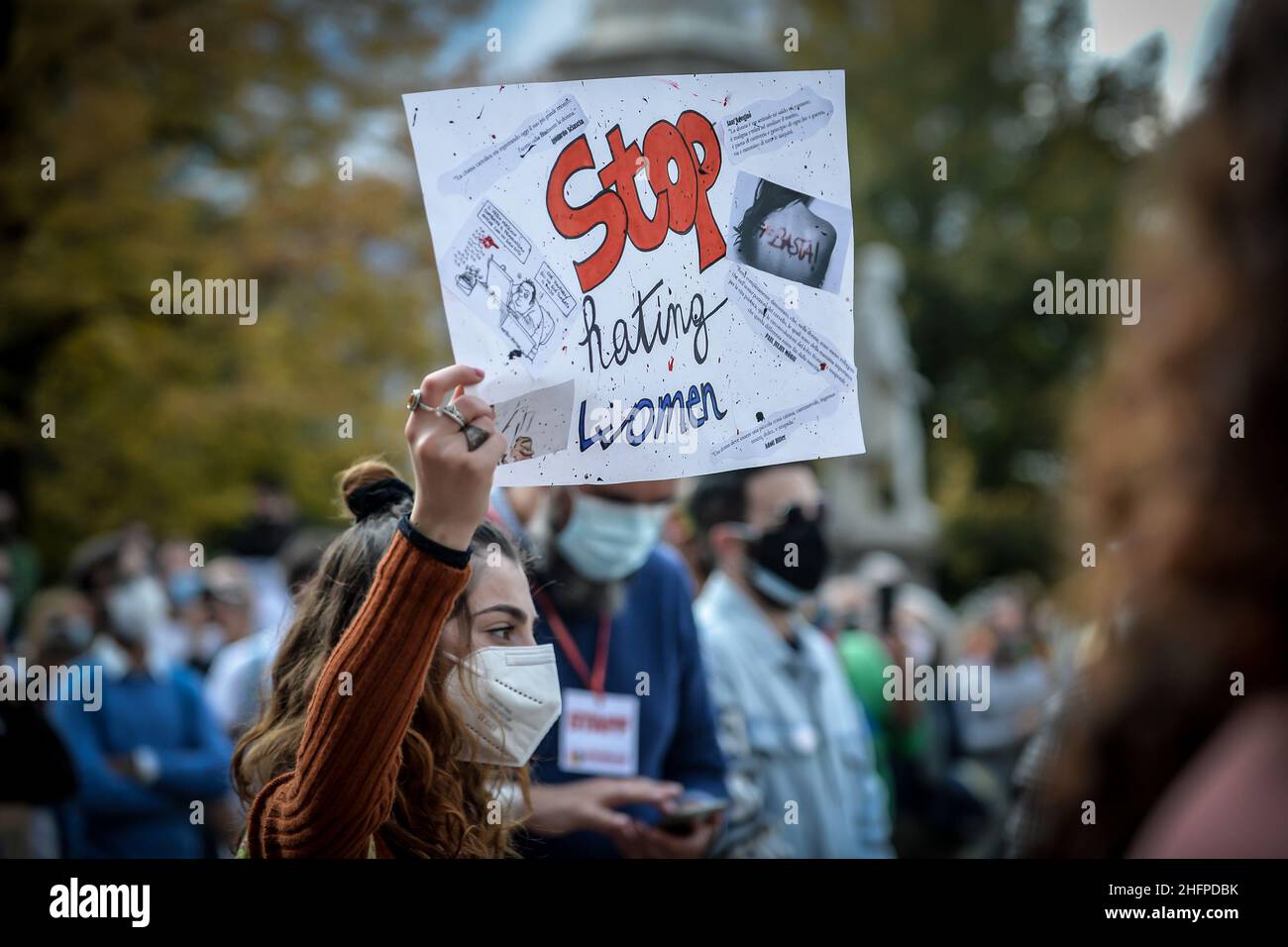 Claudio Furlan - LaPresse 10 October 2020 Milano (Italy) News Ora Basta! demonstration organized by lgbt rights movements for the approval of the Zan law on transphobia Stock Photo