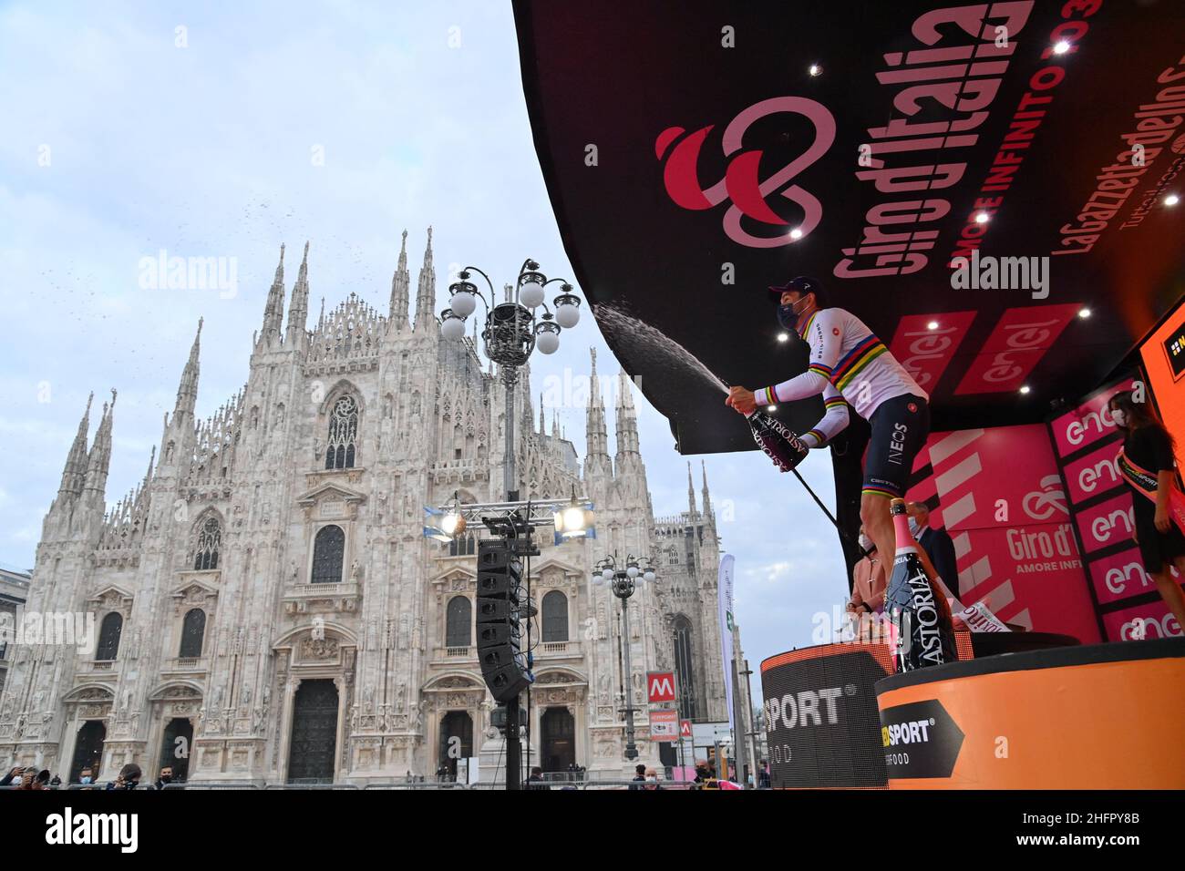 Gian Mattia D'Alberto/LaPresse October 25, 2020 Italy Sport Cycling Giro d'Italia 2020 - 103th edition - Stage 21 Cernusco sul Naviglio Milano In the pic: GANNA Filippo Stock Photo