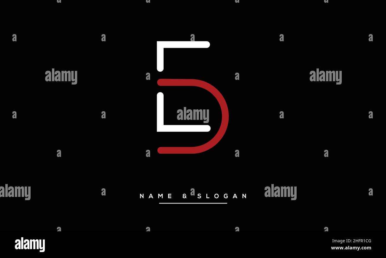 ED, DE Abstract Letters Logo monogram Stock Vector