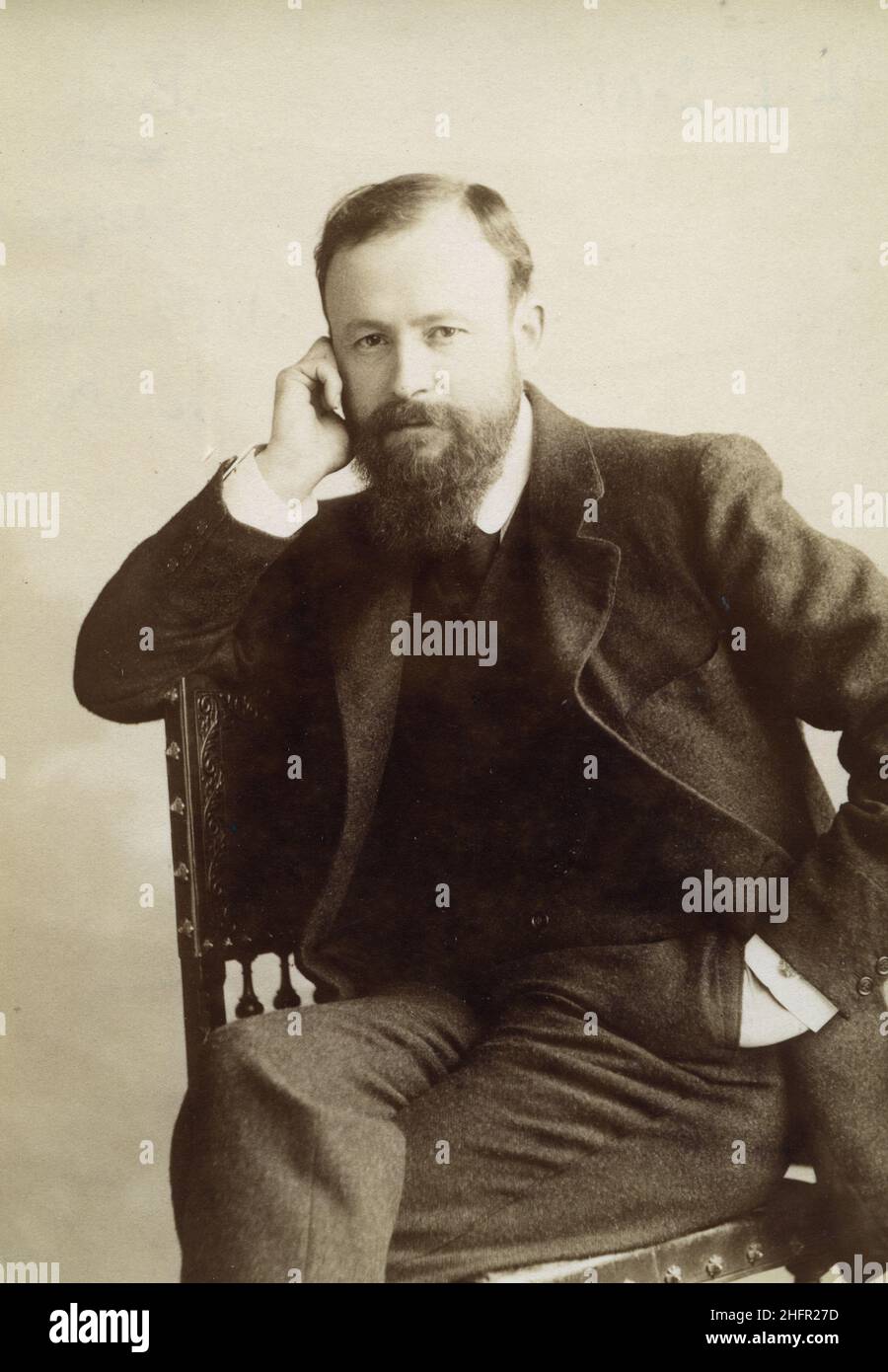 Portrait de Joseph Bail - 1862 -1921 peintre naturaliste français. Stock Photo