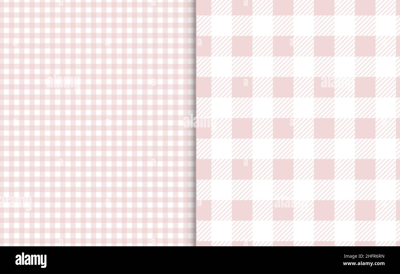 Vichy Seamless set. Pastel gingham pattern. Background for Easter, wallpaper, blanket. Stock Vector