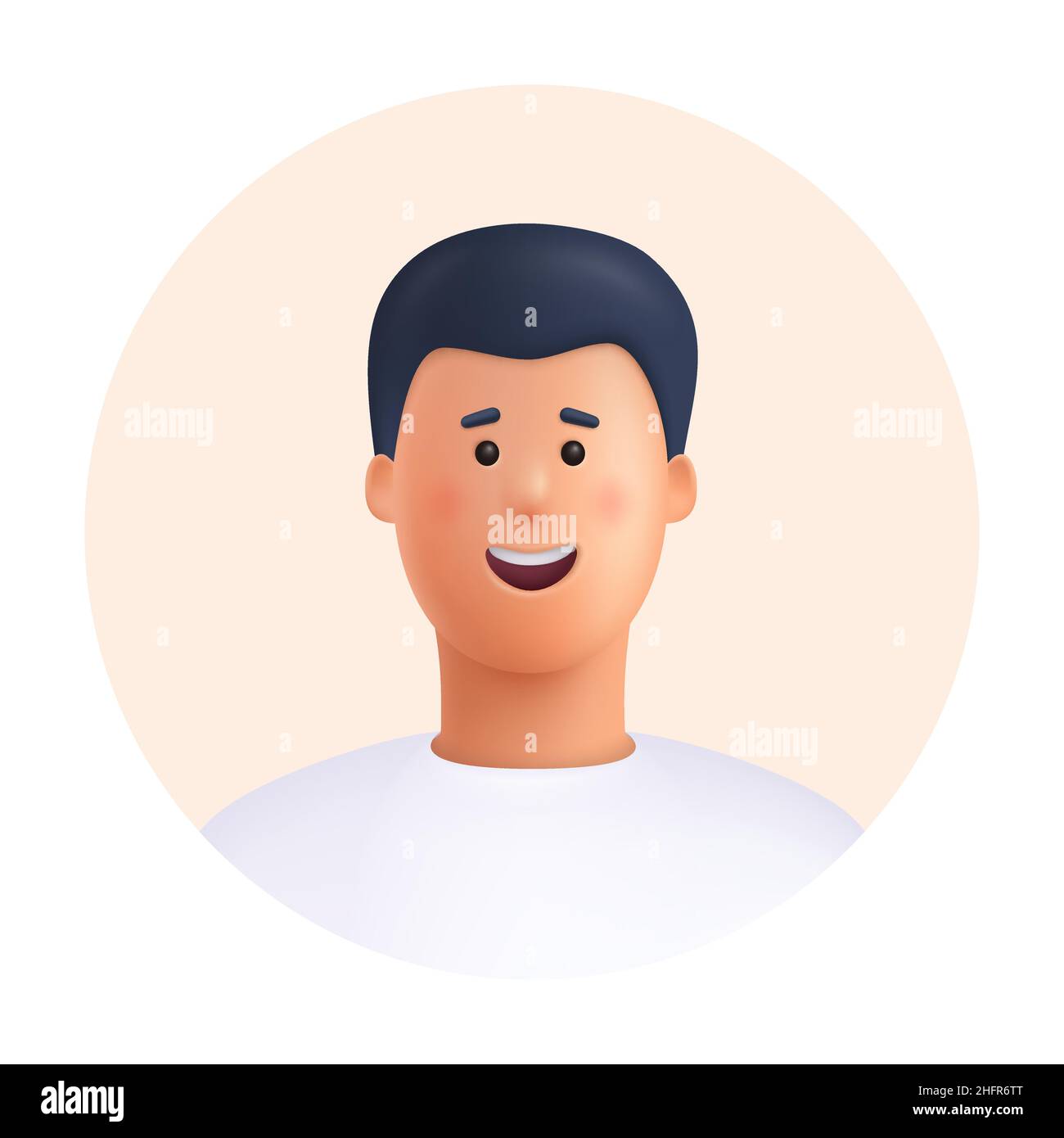 Young smiling man Adam avatar. 3d vector people character illustration ...