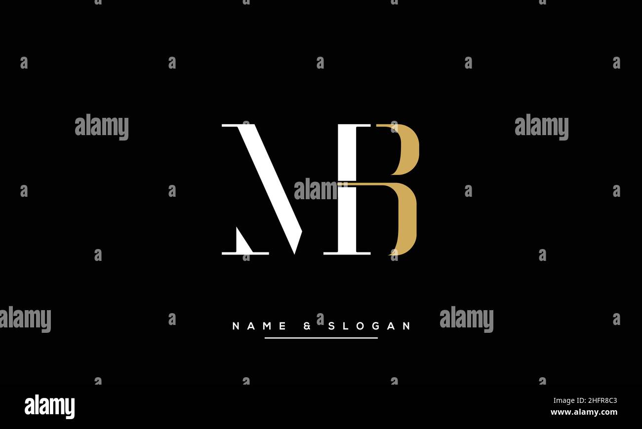 MB, BM Abstract Letters Logo monogram Stock Vector