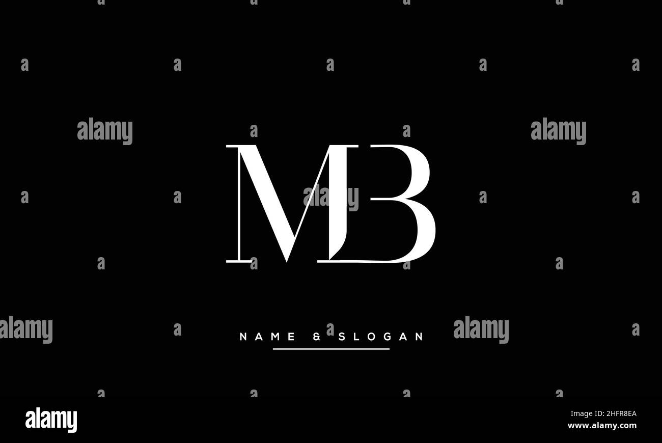 MB, BM Abstract Letters Logo monogram Stock Vector