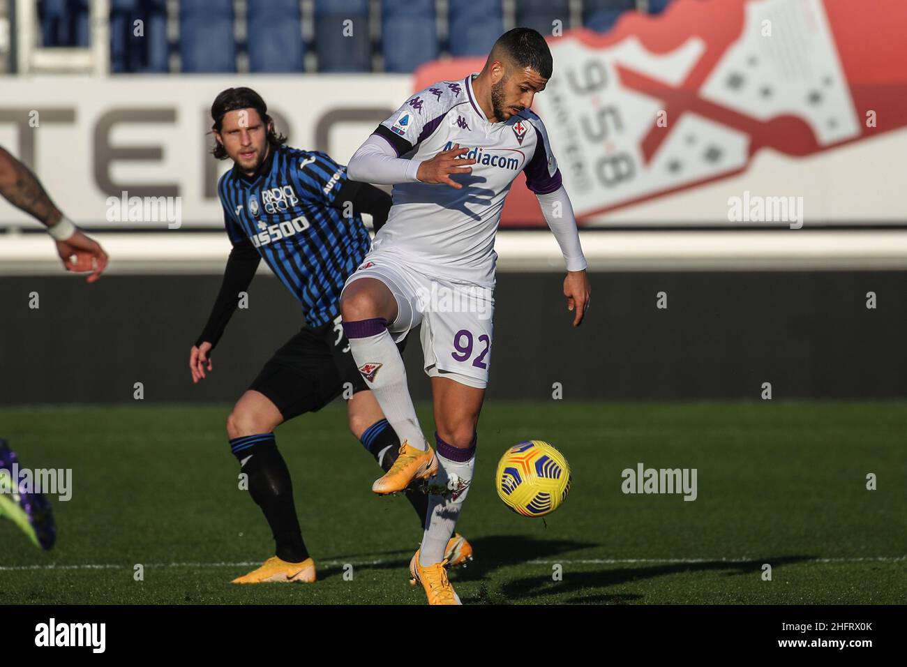 Stefano Nicoli/LaPresse 13-12-2020 Sport Soccer Atalanta Vs Fiorentina Serie A Tim 2020/2021 Gewiss Stadium In The Picture Valentin Eysseric Stock Photo